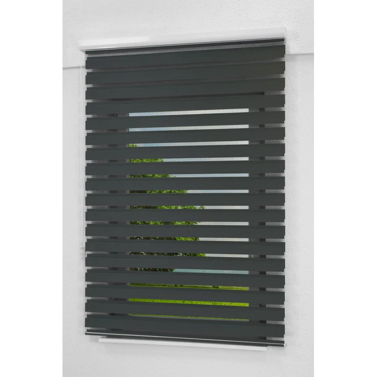 Lysel Outlet Doppelrollo Kassette Anthrazit, (B x H) 50cm x 175cm in grau/anthrazit – Bild 5