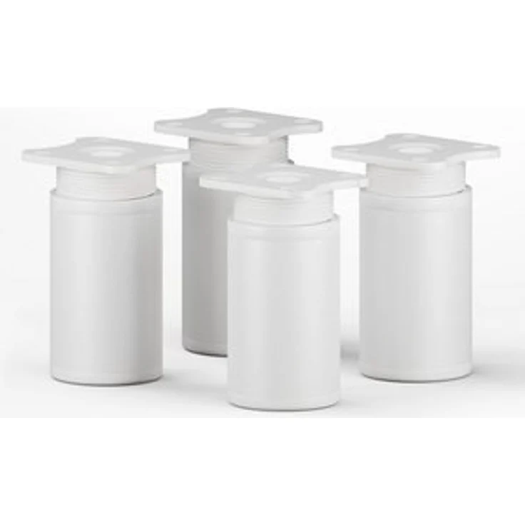 sossai® Möbelfuß Runde Schrankfüße, 4er & 8er Set, höhenverstellbar, (4-St), Farbe: Weiß – Bild 6