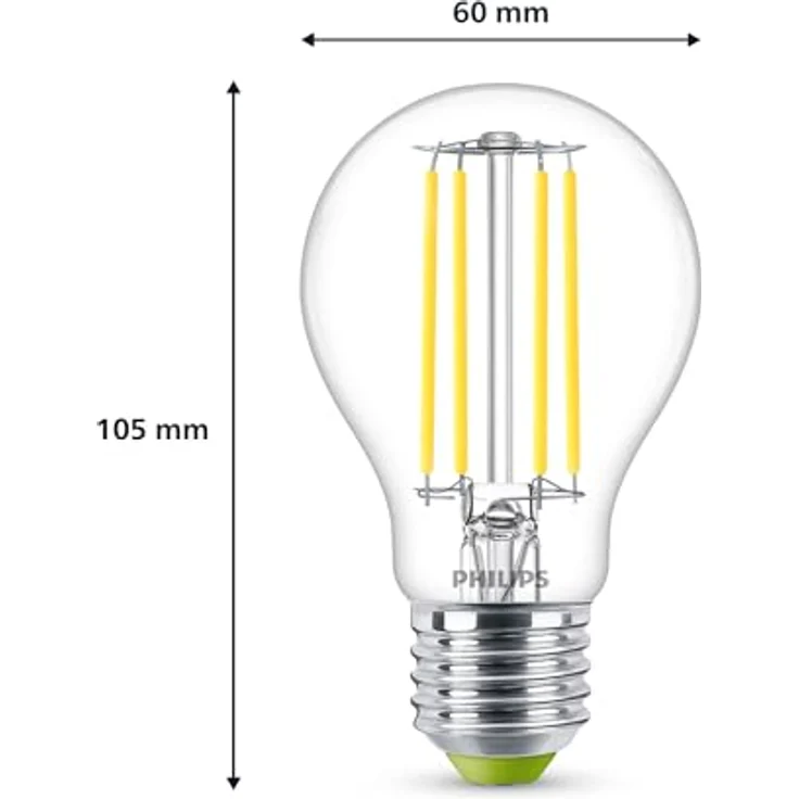Philips LED Classic ultraeffiziente E27 Lampe, mit Energieeffizienzklasse A, ersetzt 40W, klar, neutralweiß – Bild 9