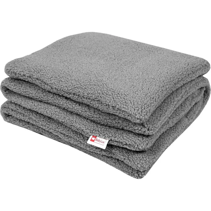 Babydecke BOUCLÉ 60x75 cm Winter Babydecke für Kinderwagen & Bett Weich, Warm DB, BabyLux, DB_60x75_Grau – Bild 3