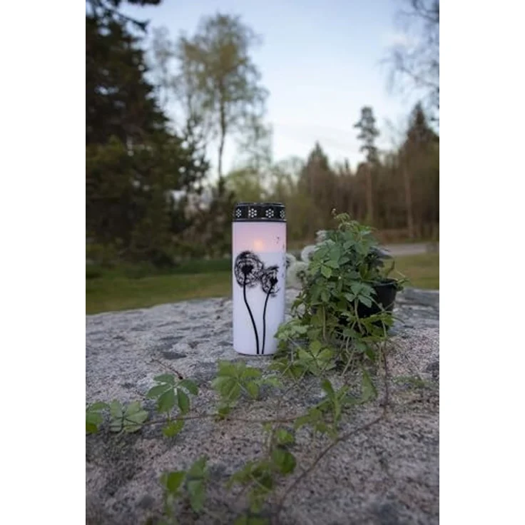 LED Grabkerze -Dandelion', Timer, hohe Leuchtdauer, warmweiß, 21cm – Bild 4