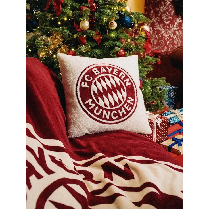 FC Bayern München Kopfkissen FC Bayern München Dekokissen I Sofakissen I Sherpa I Weiß I 45 x 45 cm – Bild 5
