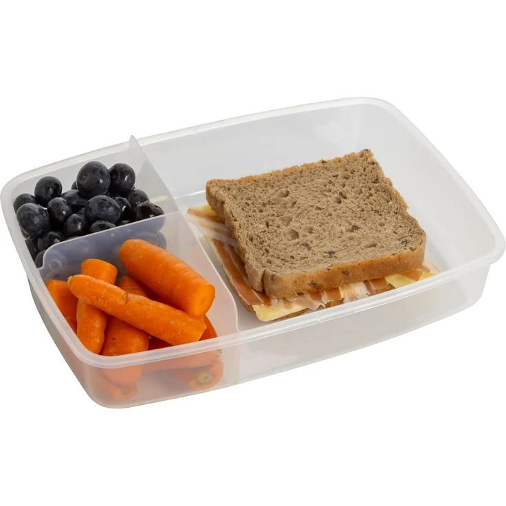 Centi Lunchbox Brotdose mit Fächern und Clickverschluss, Kunststoff, (3er-Set) – Bild 4