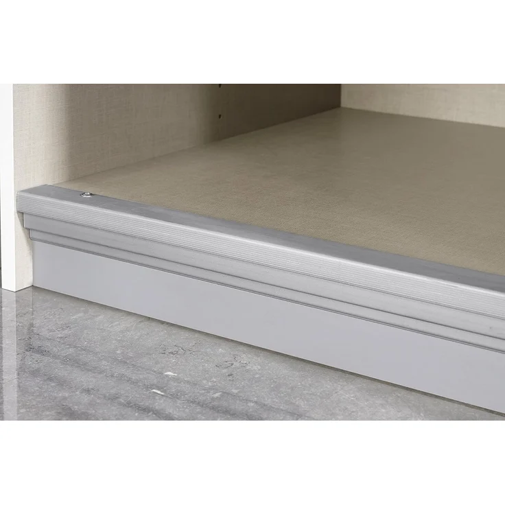 Rauch Möbel Quadra Kleiderschrank, Schwebetürenschrank, 2-türig, inkl. Zubehörpaket Basic 3 Einlegeböden 3 Kleiderstangen, Farbe Alpinweiß/Grau metallic, BxHxT 270 x 210 x 62 cm – Bild 6