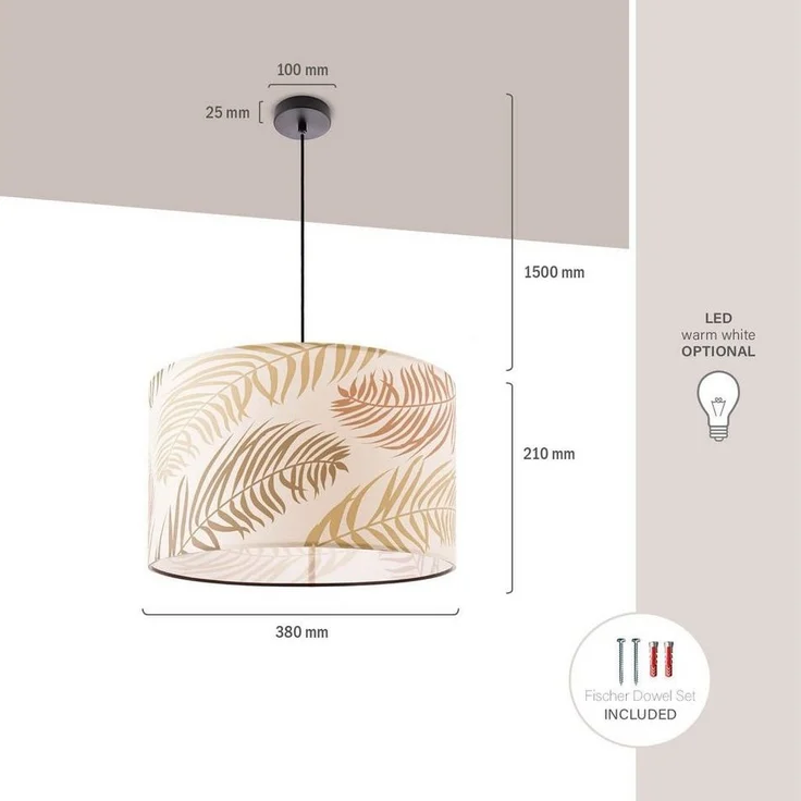 Paco Home Pendelleuchte Kuba 123, ohne Leuchtmittel, Hängelampe Esstisch Wohnzimmer Modern Lampe Kinderzimmer Jungle – Bild 3