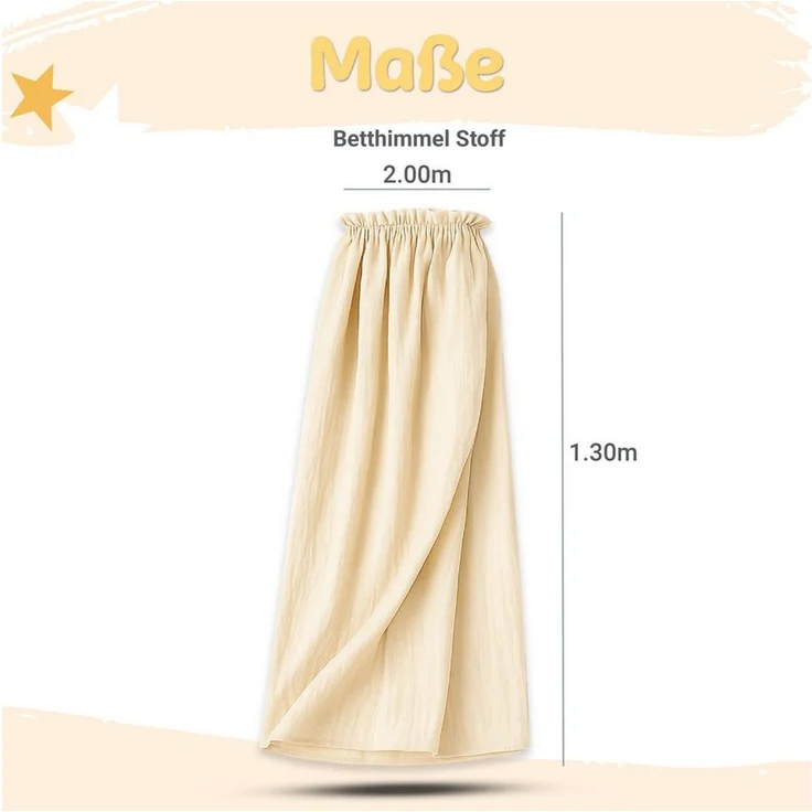 Babykajo Betthimmel Stoff + Ständer (Set, 1-tlg, in verschiedenen Varianten), Betthimmel Ständer mit Betthimmel für Babybetten