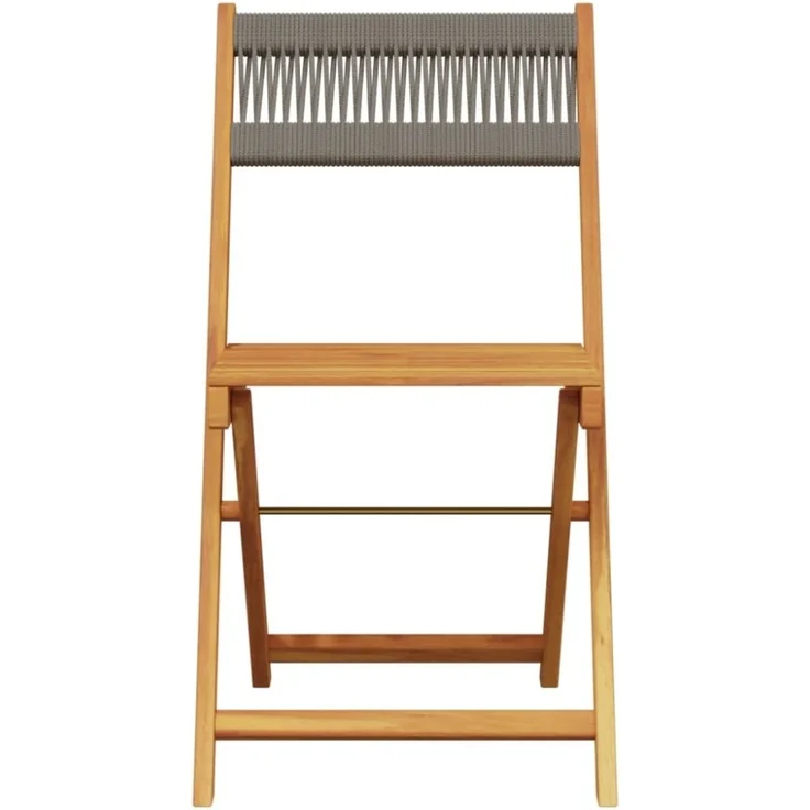 vidaXL Bistrostühle 2 Stk. Grau Massivholz Akazie und Kordel 367679 – Bild 10