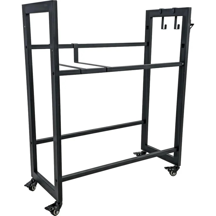 Kastenregal auf Rollen für 4 Getränkekisten Metall Regal 75x32x90 cm mobil – Bild 4