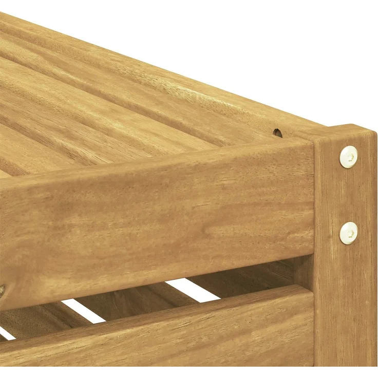 vidaXL Outdoor-Sofagarnitur mit Kissen 4 Stück Weiß Massivholz Akazie 3392468 – Bild 7