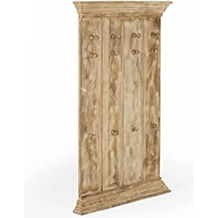 Garderobe Wandgarderobe massivum Patina Mango Holz natur 70x110x6 cm Flurgarderobe Landhausstil Garderobenleiste Holzmöbel