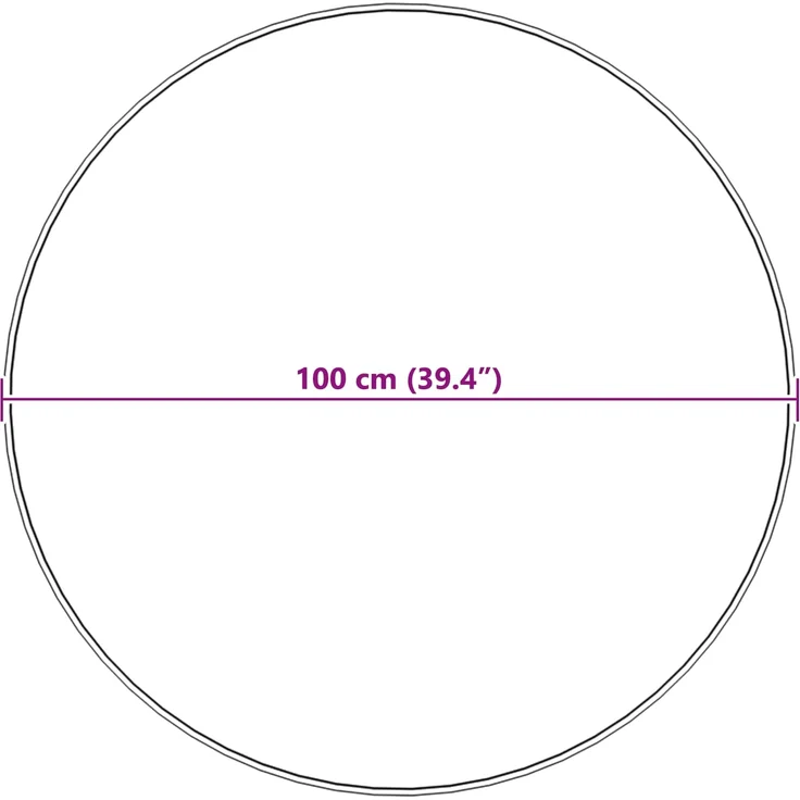 vidaXL Kunstschaffell Teppich Tafalla Beige Ø 100 cm Polyester 42021492 – Bild 9