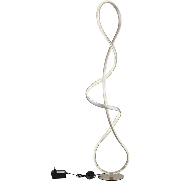 LED Stehleuchte, silber, Kristalle, H 132,5 cm – Bild 6