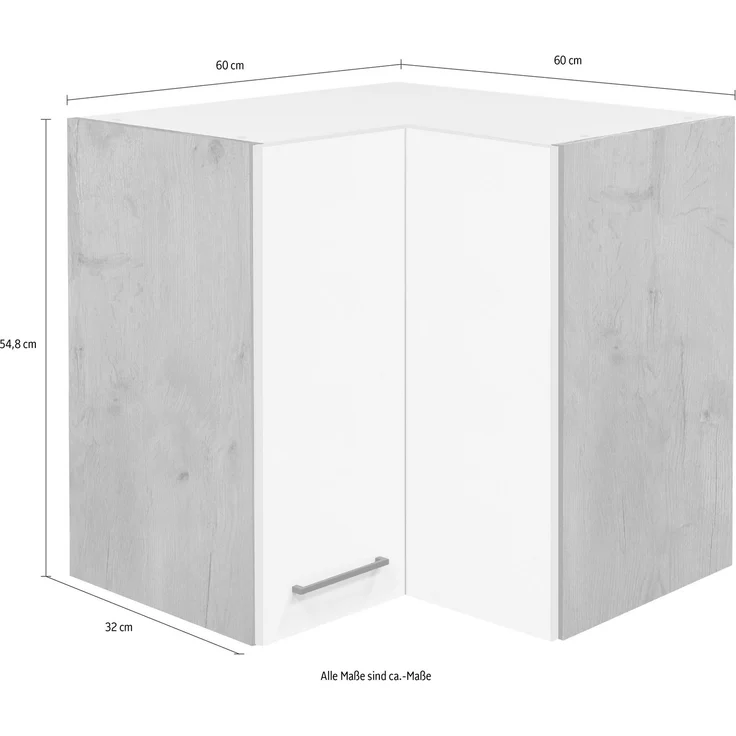Flex-Well Eckhängeschrank Morena (B x H x T) 60 x 54,8 x 32 cm - als Ecklösung – Bild 2
