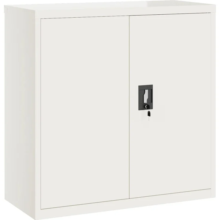 vidaXL Aktenschrank Weiß 90x40x90 cm Stahl 339728 – Bild 1