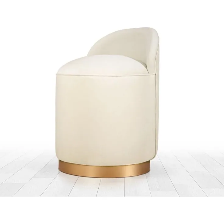 Hanah Home 'Dover - Cream' Pouffe, Creme, 45 x 50 x 45 cm