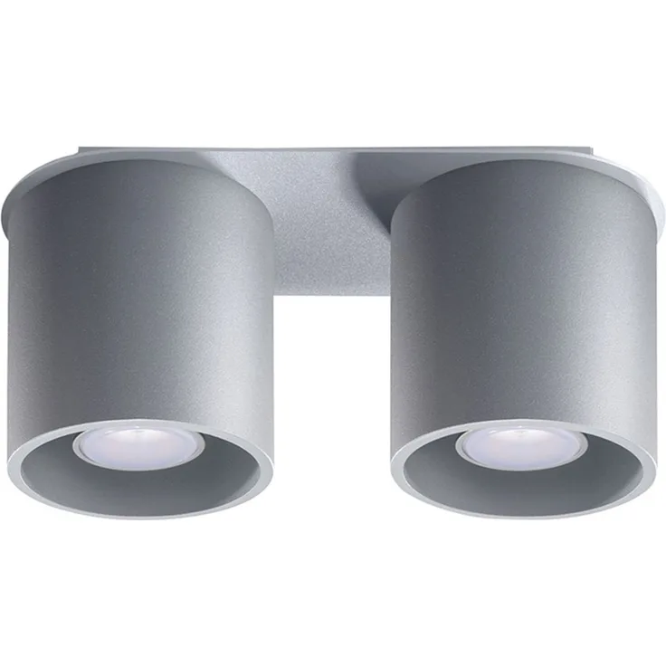Deckenstrahler, Aluminium grau, L 26 cm