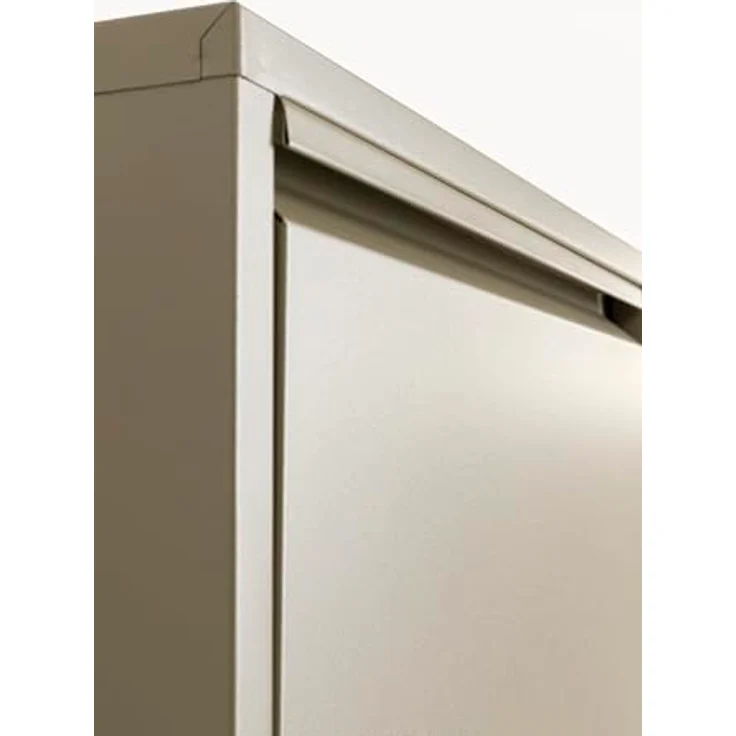 Kare Design Schuhschrank Caruso, Khaki, 173 x 50 x 15 cm, Schuhablage, Schuhkipper, Schuhregal, mit 3 Klappen, für 6 Paar Schuhe, Stahl, Schmal, Platzsparend, Hoch, Eingangsbereich – Bild 3