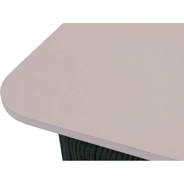 Loungetisch HWC-P90, Gartentisch Balkontisch Outdoor, Seilgeflecht Rope Sinterstein 43x90x45cm ~ grün, Platte creme – Bild 5