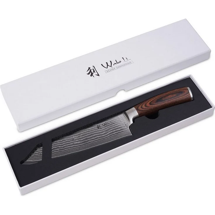 Wakoli Asiamesser EDIB Damast Chefmesser Kiritsuke I Kochmesser Küchenmesser 20cm Klinge, 67 Lagen Damaststahl, VG-10 Stahlkern – Bild 2