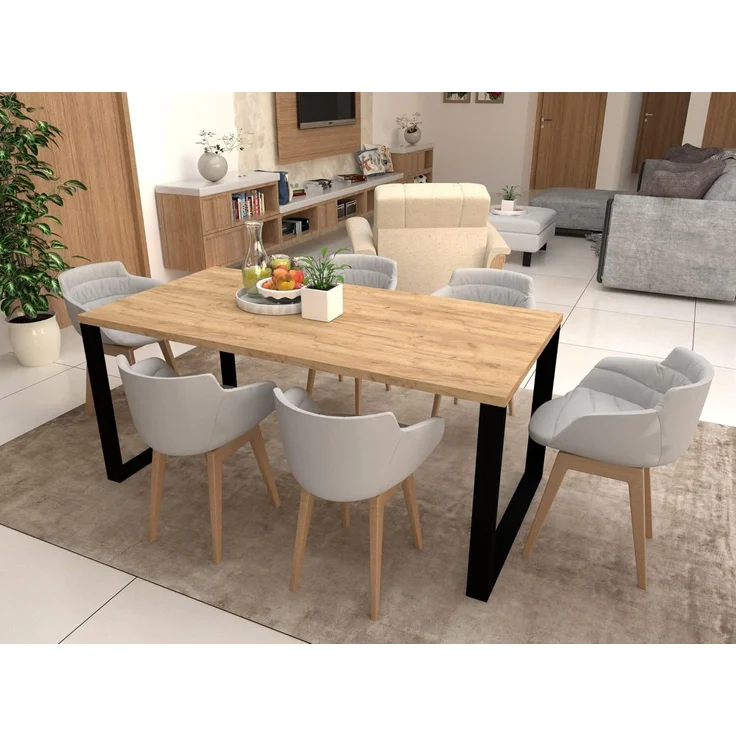 POKAR Tischplatte 2,5 cm Massiv Schreibtischplatte Bürotischplatte für Schreibtisch, Esstisch FSC-zertifizierte, Golden Craft Eichen, 120 x 60 x 2,5 cm – Bild 2