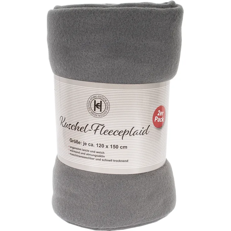 2er Fleece Wohndecke Kuscheldecke Wolldecke 120x150 cm