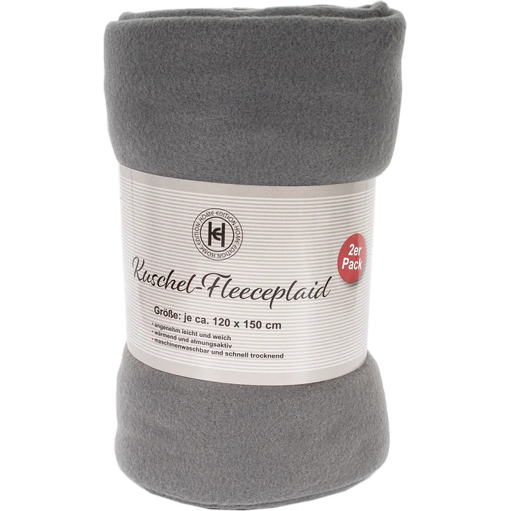 2er Fleece Wohndecke Kuscheldecke Wolldecke 120x150 cm – Bild 1