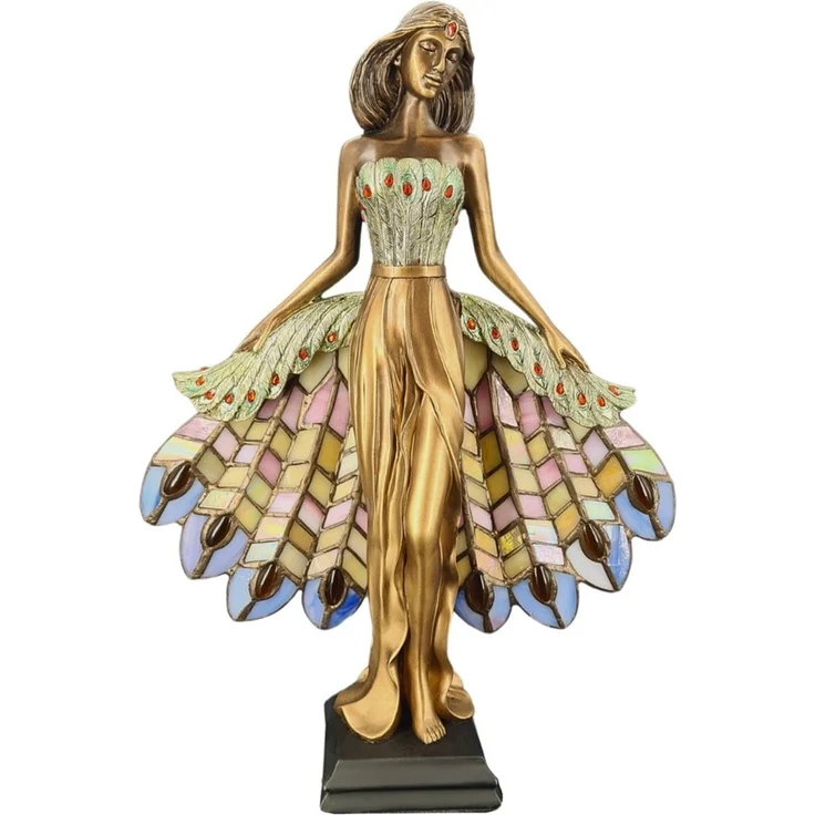 abc HOME Tischleuchte Leuchte im Tiffany-Stil Dame, ohne Leuchtmittel, Tiffany-Stil – Bild 5