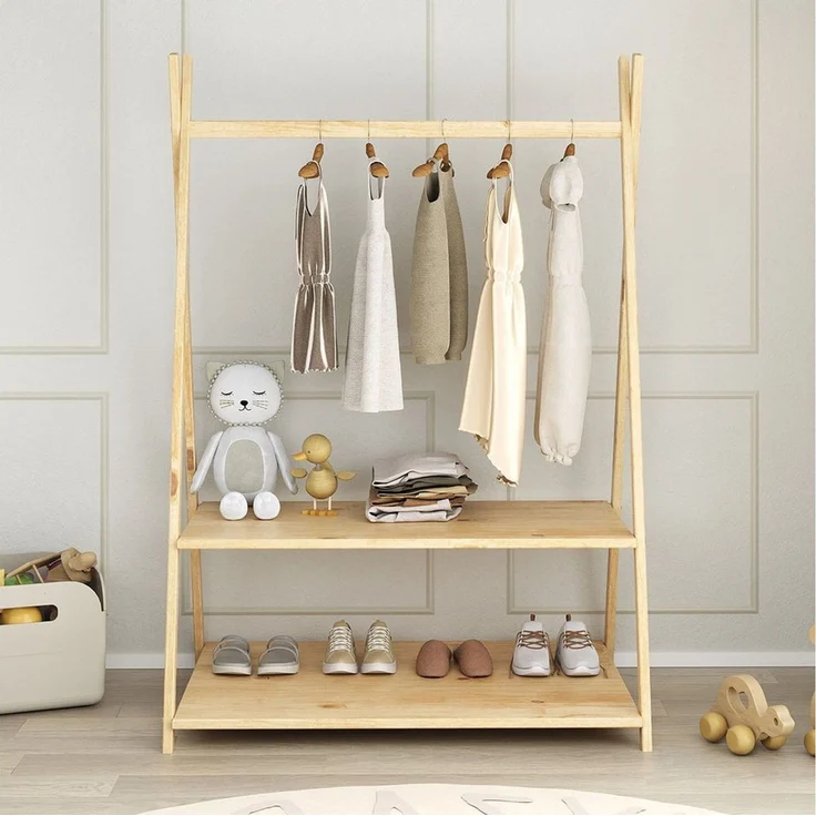 IDIMEX Kinderkleiderschrank DANILO Kindergarderobe freistehend Ablage Tipidesign – Bild 4