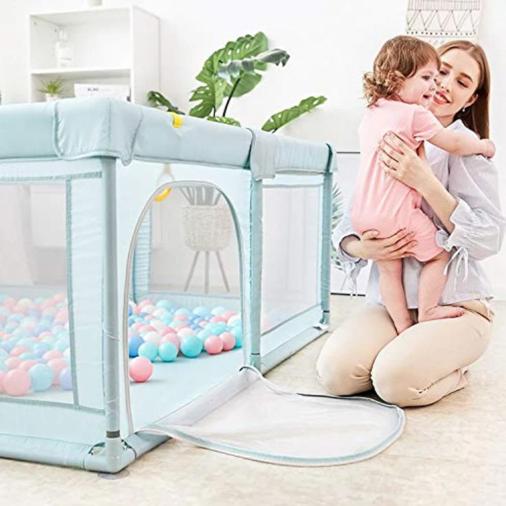 Star Ibaby Laufstall Oxford XL + Ultasoft-Teppich, ultraleicht, Farbe Grau (Soft Grey) – Bild 8
