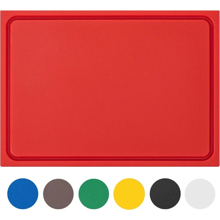 Morleos Schneidebrett Schneidebrett mit Saftrille aus HDPE 500 Kunststoff, Kunststoff, (1-St, Schneidebrett), HDPE500 Kunststoffbrett, mit Saftrille, extra dick