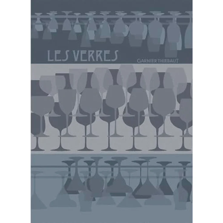 Garnier-Thiebaut Geschirrtuch Les Verres A Pied Denim 50x70 Cm 100% Baumwolle – Bild 2