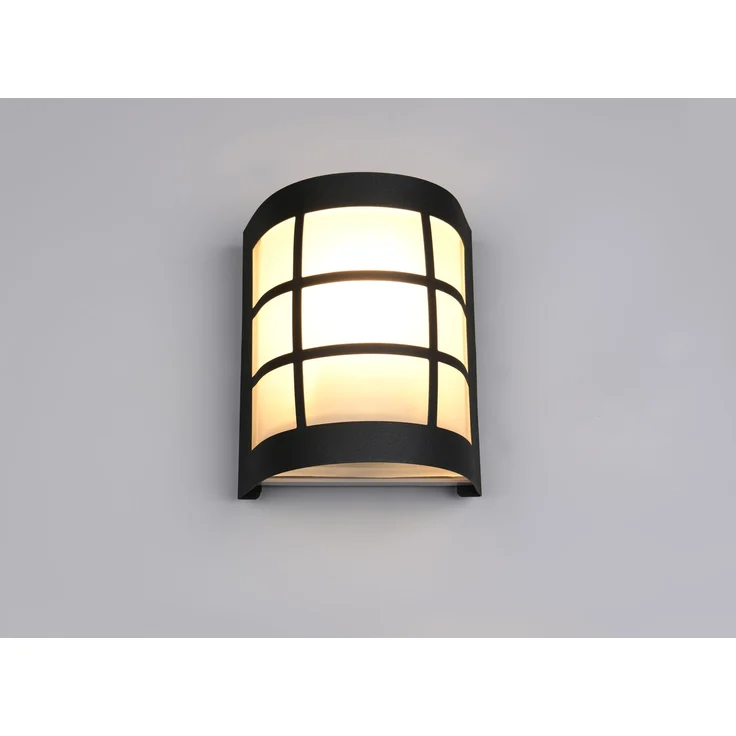 Außenwandleuchte SINTRA Edelstahl Schwarz & Glas Weiß, Höhe 16cm – Bild 5
