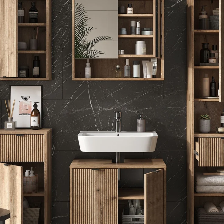 Badmöbel-Set Eliza Viking Oak 5-teilig Vicco – Bild 5