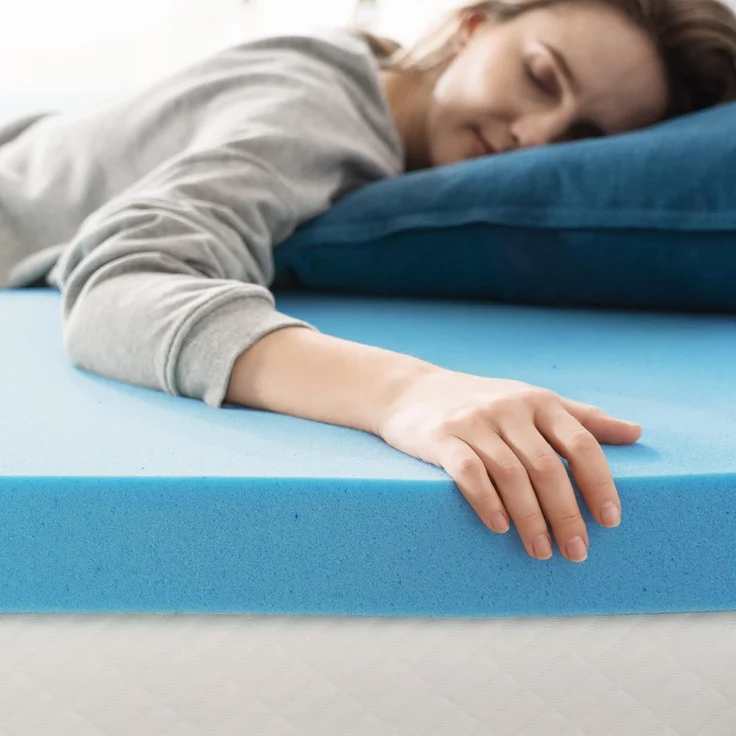 Zinus Matratzenschoner 80 x 190 cm – Höhe 7,6 cm – Matratze aus Memory-Schaum mit kühlendem Gel – Matratzenauflage – Oeko-TEX Zertifiziert – Bild 2