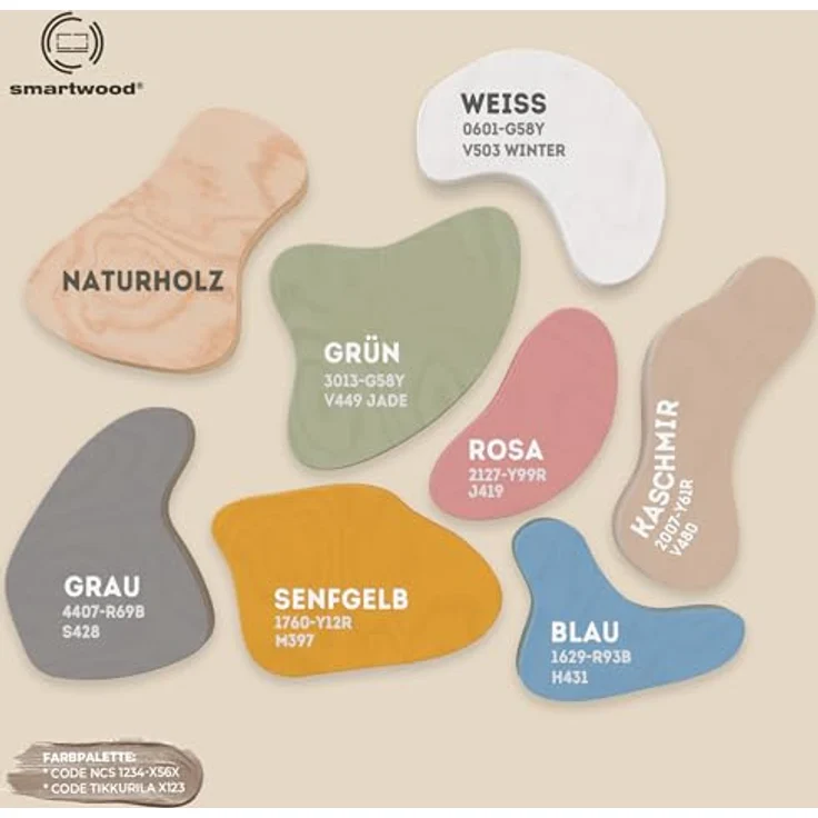 smartwood TILA 2 Kinderbett 80x160 mit Rausfallschutz und Lattenrost - Bodenbett Kinder Naturholz - Montessori Bett mit glatten Kanten - Betten für schnelle Montage - Bis zu 95 kg – Bild 9
