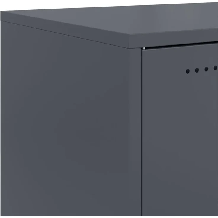 vidaXL Sideboard Anthrazit 68x39x72 cm Stahl 846658 – Bild 9