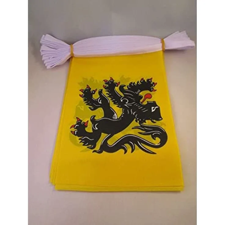 AZ FLAG Wimpelkette Nord-Pas-de-Calais 6 m 20 Flaggen Leichtes Polyester