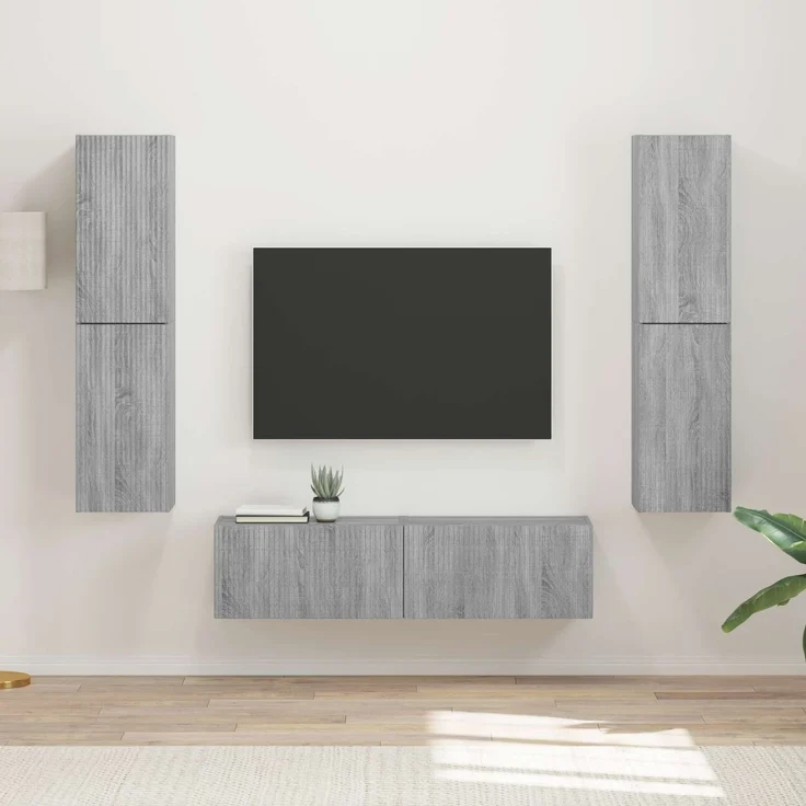 vidaXL TV-Schrankset 6 stk. 31 x 30 x 60 cm Sonoma-Grau 3409129 – Bild 1