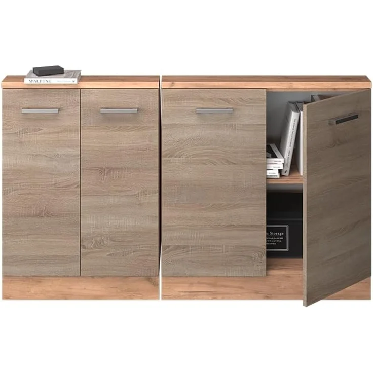Dachschrägenschrank-Set Rion Sonoma/Goldkraft Eiche 2er Set Vicco – Bild 8