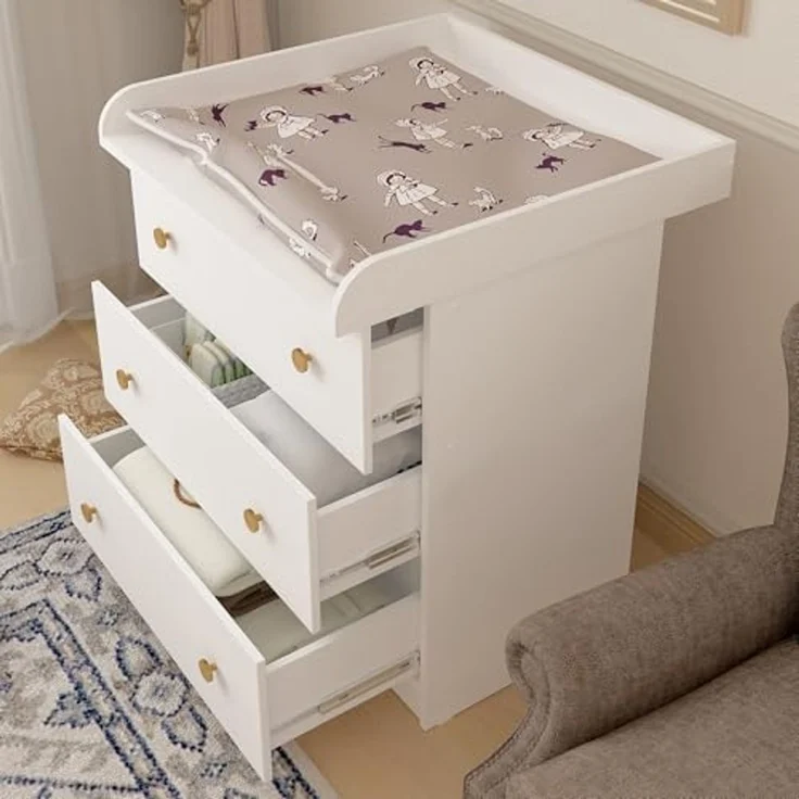Shefa Kids 830 Wickelkommode Weiß - Sicherer Wickeltisch für das Babyzimmer – Bild 3