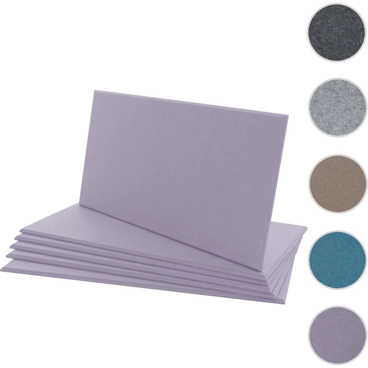 6er-Set Akustikwandpaneel HWC-L52, Wandpaneele Akustikplatten, schalldämmend 1qm Fläche 60x30 cm ~ flieder – Bild 8