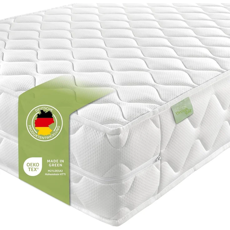 DREAMSTAR Ergo Flex XXL Duo I ergonomische 7-Zonen Kaltschaummatratze I 22 cm hoch I Öko-Tex Zertifiziert I Härtegrad 2 und 3 I 90x190 cm – Bild 1