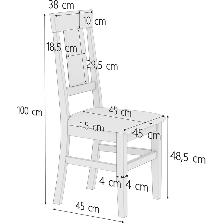 Gepolsterte kleine Essgruppe Tisch 2 Stühle Kiefer Massivholz weiß-grau 90.70-50 A W Set 25 – Bild 12