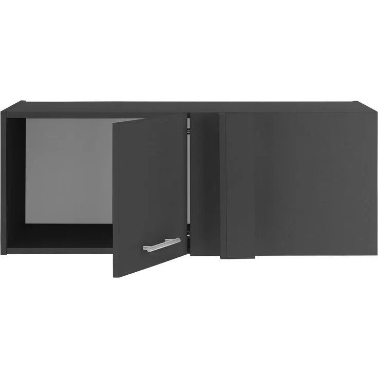 XORA 'PRIMUS' Aufsatz Eckschrank Küchenschrank, Holznachbildung anthrazit, 100 x 38 x 68 cm, Drehtür wechelbar – Bild 3