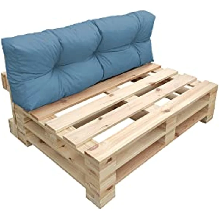 chilly pilley Palettenkissen Wasserdicht Palettenauflage Palettenpolster Palettenmöbel Gartenkissen Wasserfest Wasserabweisend viele Größen und Farben (2er Set Pastellblau) – Bild 3