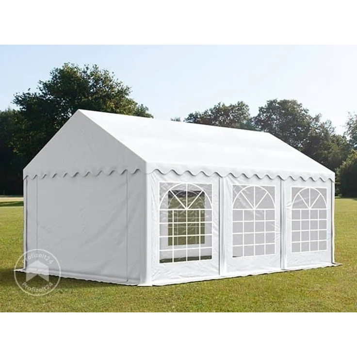 Party-Zelt Festzelt 4x6 m Garten-Pavillon -Zelt PVC Plane 700 N in weiß Wasserdicht – Bild 1