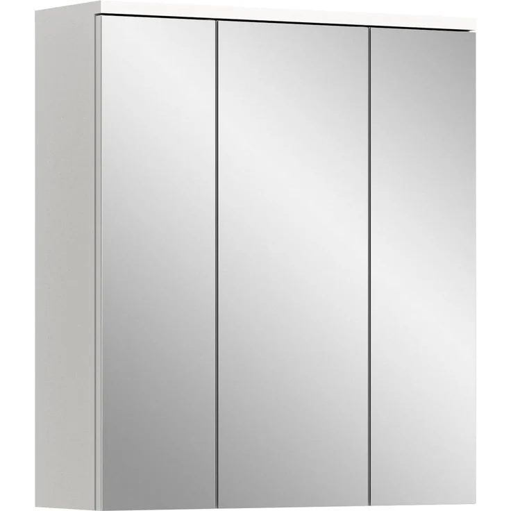xonox. home Badezimmer Solero Spiegelschrank Badspiegelschrank Spiegelschränke fürs Bad Badspiegelschrank in Front Spiegelfläche Korpus weiß Hochglanz tiefzieh, ca. 63 x 73 x 21 cm