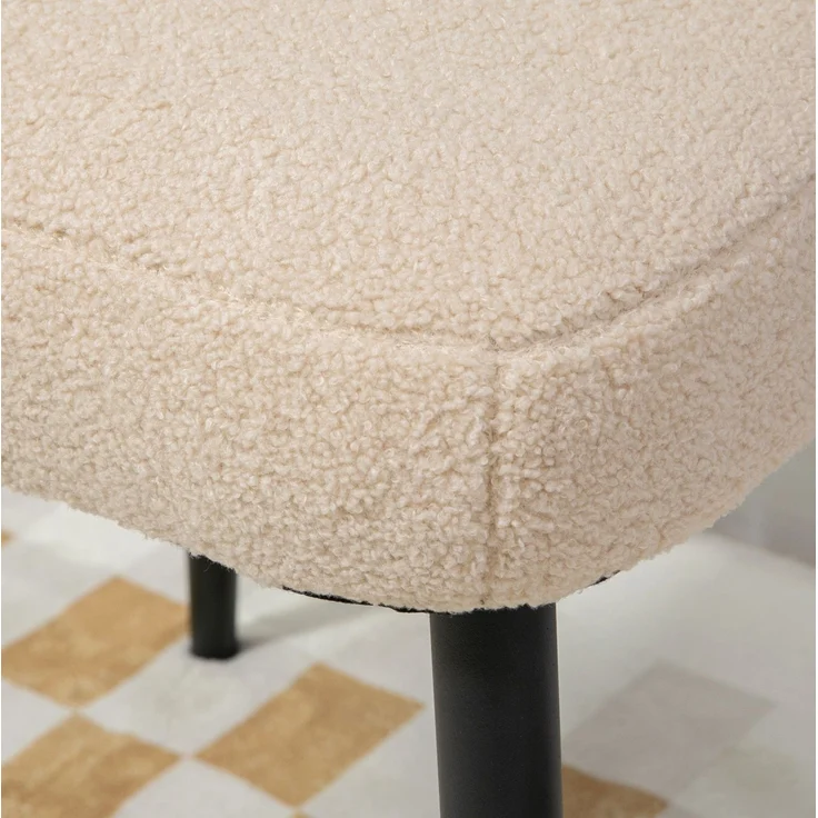DESVIAE Hocker mit Polsterung 42x47x42 cm Polyester Beige – Bild 8