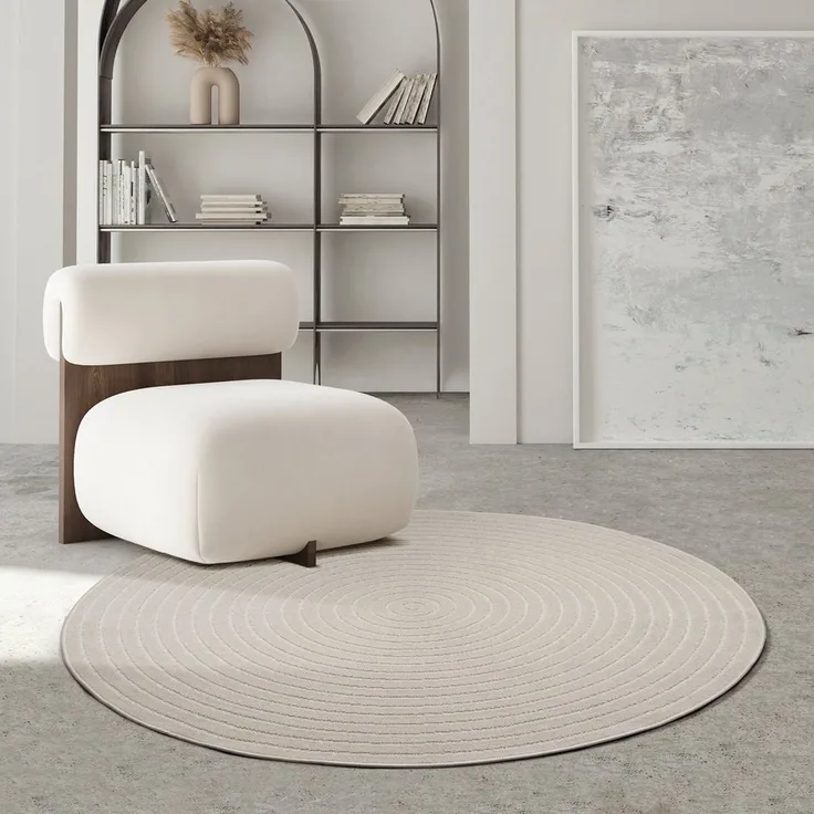 the carpet Teppich Santo Plus, rund, Höhe: 5 mm, Plus moderner robuster In und Outdoor Teppich