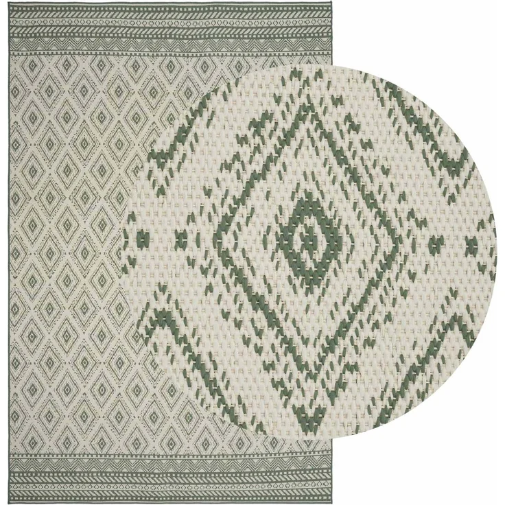 vidaXL Bereichsteppich OLITE Natürlich und Grün 160 x 230 cm PET 42043884 – Bild 2